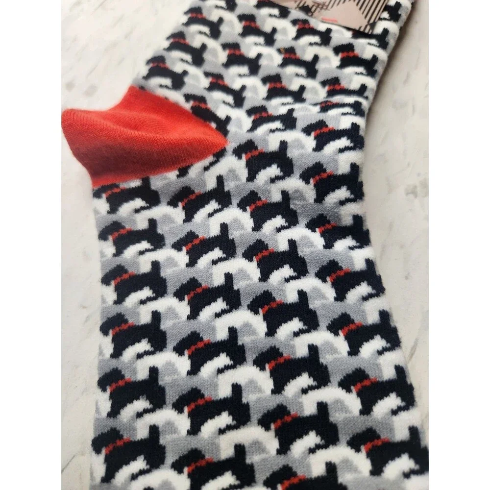 Vera Bradley Women's Crew Socks Dog Red Grey and Black Brand New. 1 Pair Cute